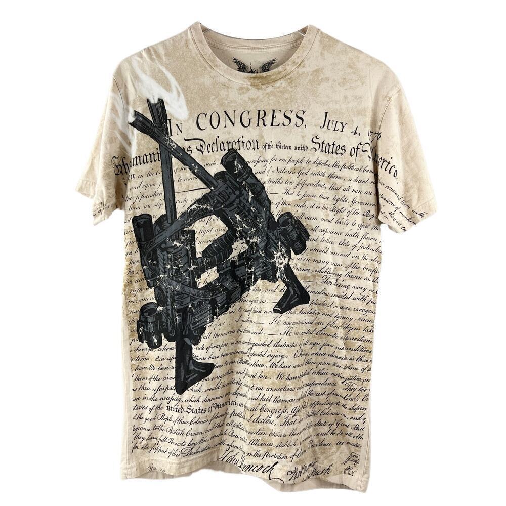 Apprime Courage Above All Army‎ Flag T-Shirt Men's Size M